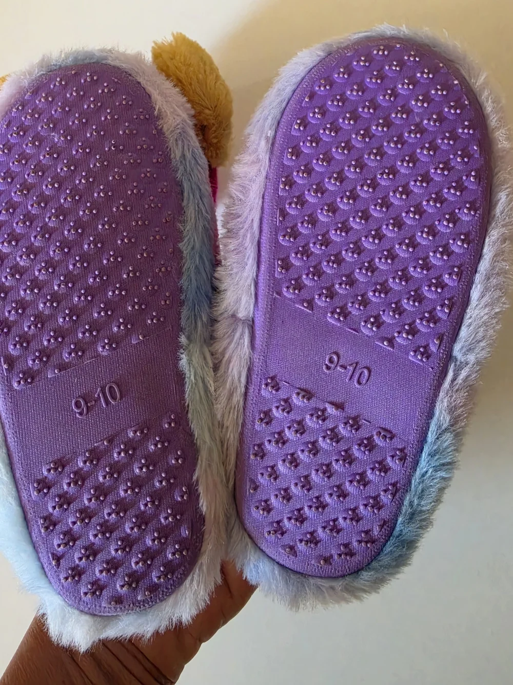 Paw Patrol toddler girl slippers featuring 3D plush heads of characters Skye and